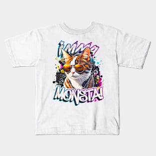Imma Monsta! CAT | Whitee | by Asarteon Kids T-Shirt